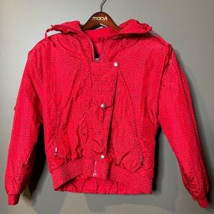 Vintage 80s/90s Women’s Small Sz 6 Serac Ski Jacket Retro Red Abstract